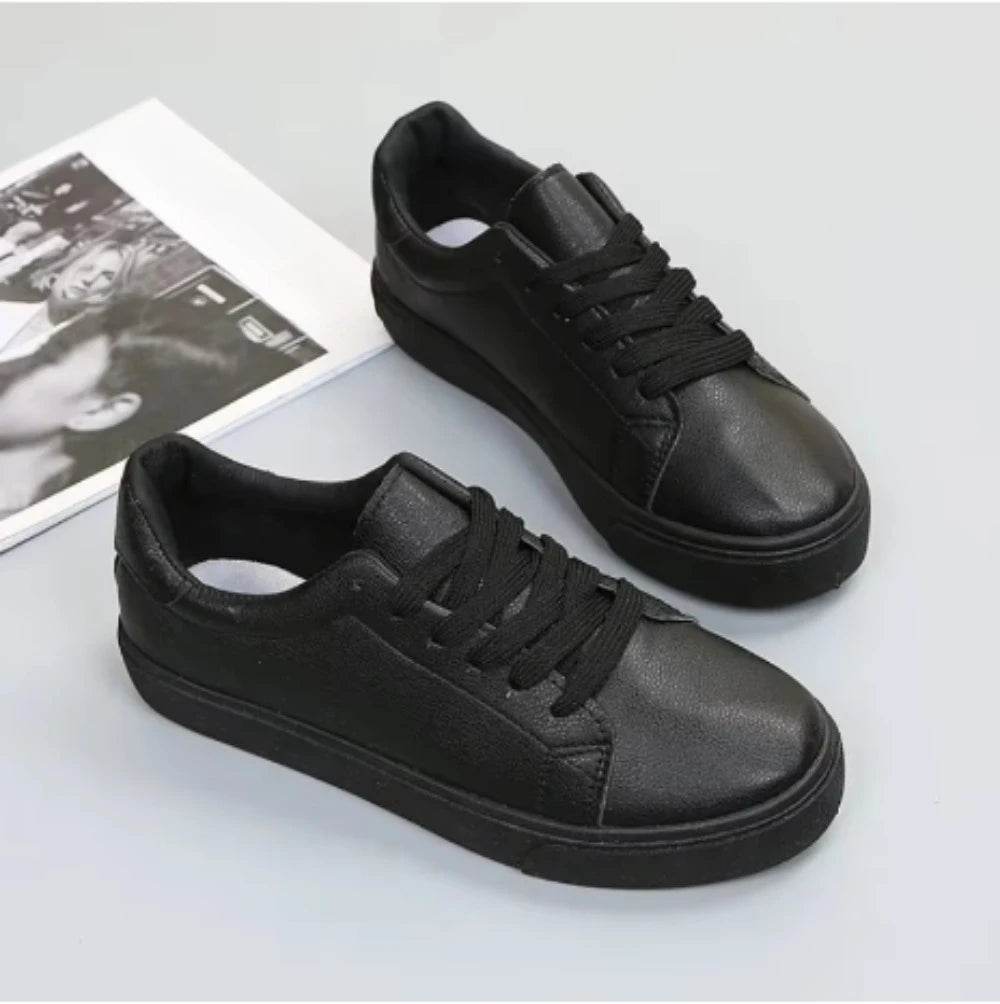 New Casual Sneakers for Women 2024 Spring Black Lace Up Female Flats Casual Women's Fashion Ladies Sports Shoes Size 36-41 - FLORANZANI- Beauté & Santé