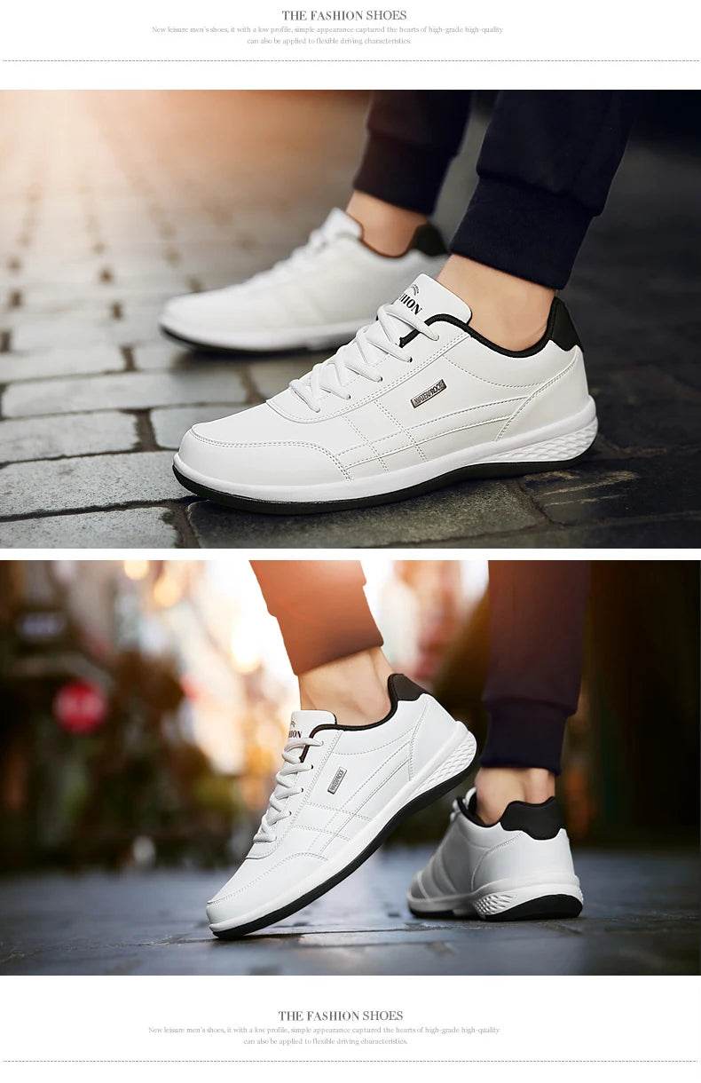 New Men Shoes Casual Shoes Leather Lace-Up Casual Sports Shoes Outdoor Wear-Resistant Vulcanized Shoes High-Quality Men Shoes - FLORANZANI- Beauté & Santé