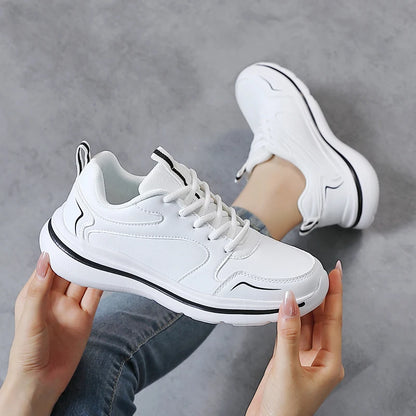 Women Casual Sneakers Running Sport Shoes Mesh Breathable Female Walking Jogging Shoes Comfortable Black White Tennis Sneakers