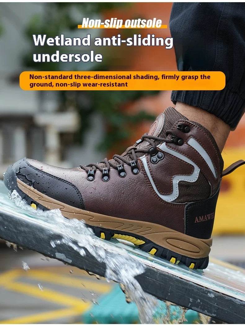 Protection Safety Shoes Anti-puncture Work Hiker Boots Slip Resistant Steel Toe Wear Resistant Indestructible Safety Shoes - FLORANZANI- Beauté & Santé