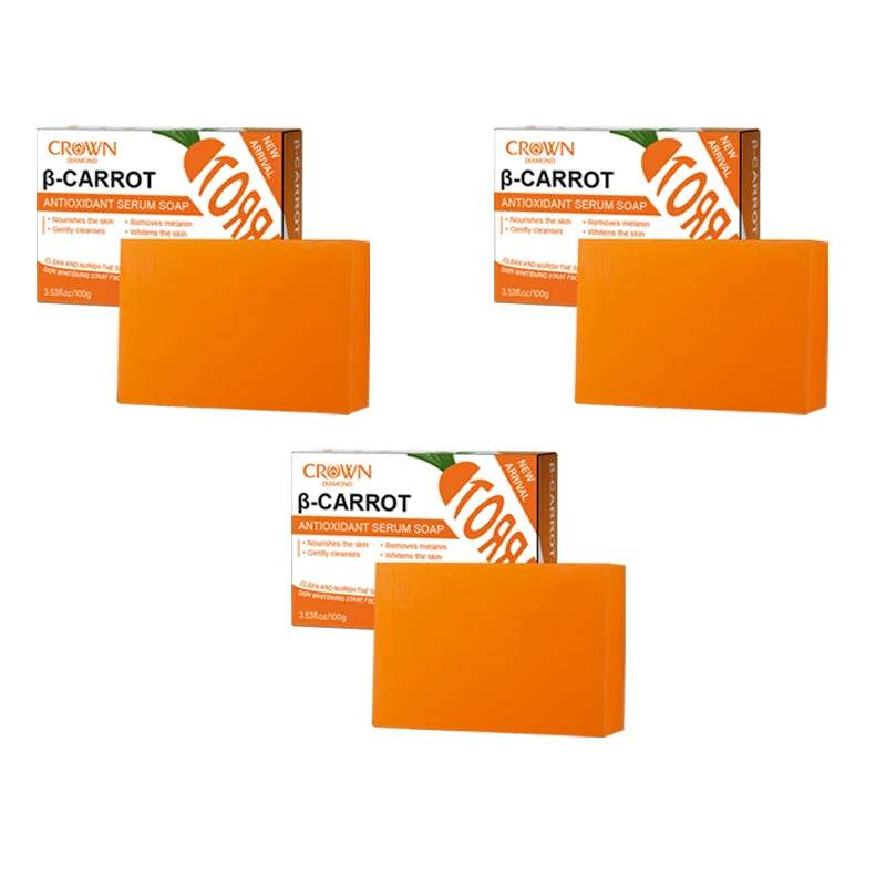 Carrot Soap for Skin Cleaning Stains Skin Soap Bar with Vitamin E for Body and Face Use Facial Cleanser Unisex Valentine's Day - FLORANZANI- Beauté & Santé