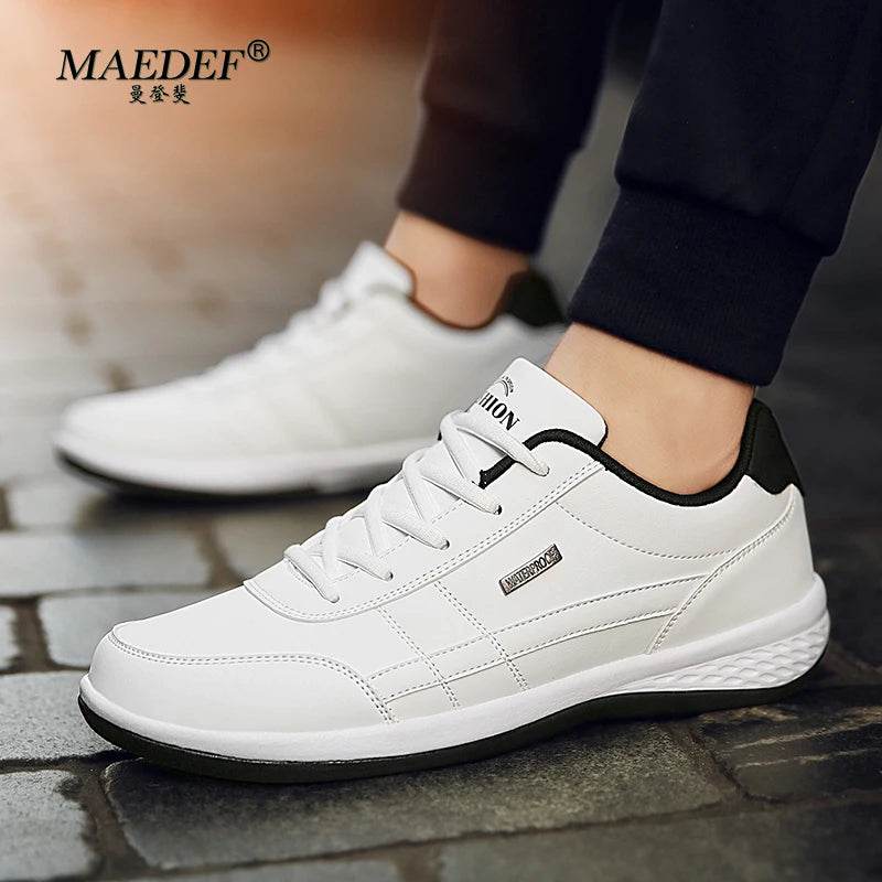 MAEDEF Shoes for Men Leather Sneaker Waterproof Casual Comfortable Men's Sneaker Lace Up Footwear Vulcanized Man Shoe Masculino - FLORANZANI- Beauté & Santé