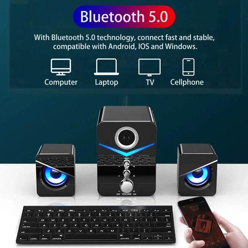 Home Theater System PC Bass Smart Subwoofer Bluetooth-compatible Speaker Portable Computer Speakers Music Boombox For Desktop - FLORANZANI- Beauté & Santé