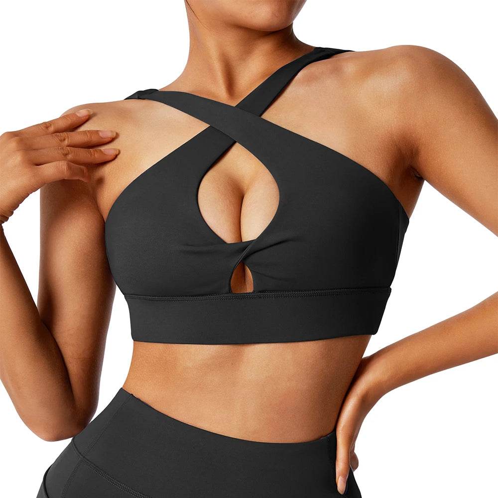 Sports Yoga Bras Women Crop Top Breathable Yoga Bra Push up Shockproof Workout Top Women's underwear Sports Top For Fitness - FLORANZANI- Beauté & Santé