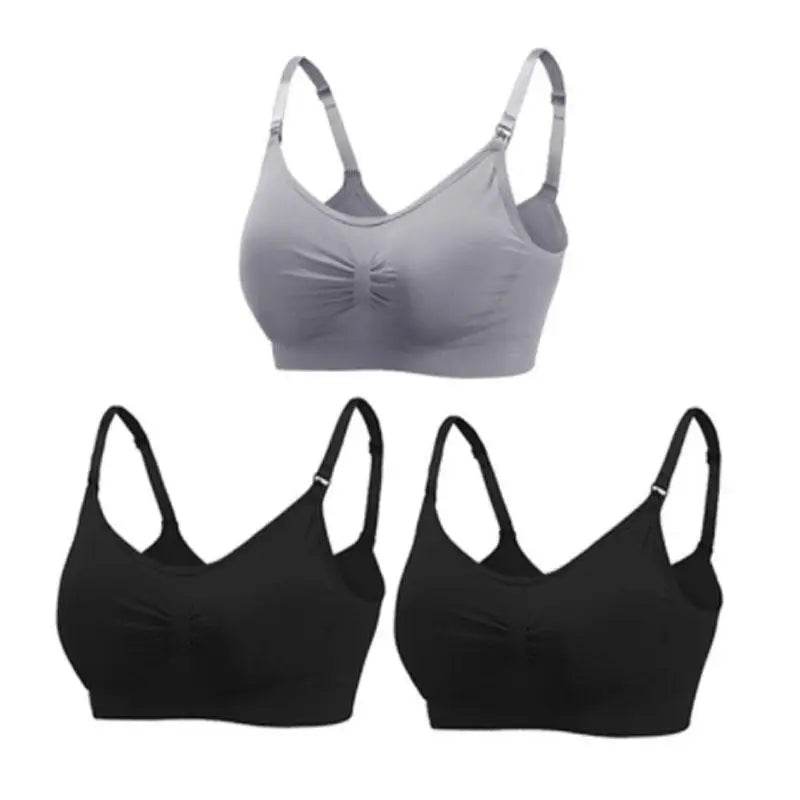 3pcs/Set High Quality Maternity Nursing Bras Cotton Breastfeeding Pregnant Underwear Seamless Large Size Breathable Bra Push Up - FLORANZANI- Beauté & Santé