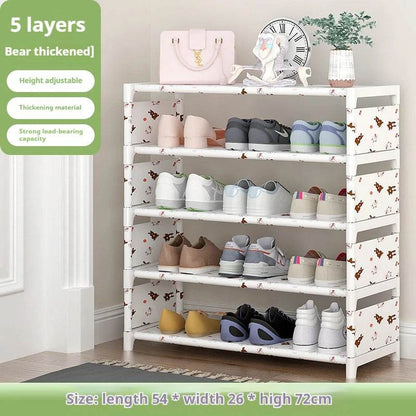 Bear pattern Shoe Rack Furniture Multi-Layer Outside Cover Storage Cabinet Home Indoor Waterproof Protective Organize shoe rack - FLORANZANI- Beauté & Santé