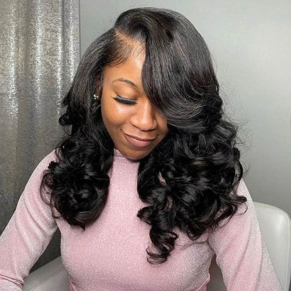 12A Raw Donor Human Hair Wigs 13x4 HD Lace Frontal 250% Density Unprocessed Vietnamese Double Drown Bouncy Wave Lace Frontal Wig - FLORANZANI- Beauté & Santé