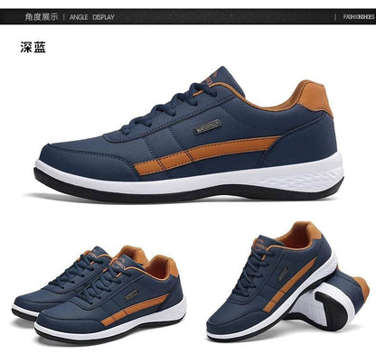 New Men Shoes Casual Shoes Leather Lace-Up Casual Sports Shoes Outdoor Wear-Resistant Vulcanized Shoes High-Quality Men Shoes - FLORANZANI- Beauté & Santé