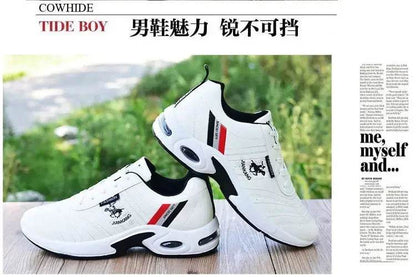 PU Leather Men Sneakers Breathable Men Casual Shoes Arrival Wedges Men Vulcanized Shoes Non-Slip Male Board Shoes Кроссовки - FLORANZANI- Beauté & Santé