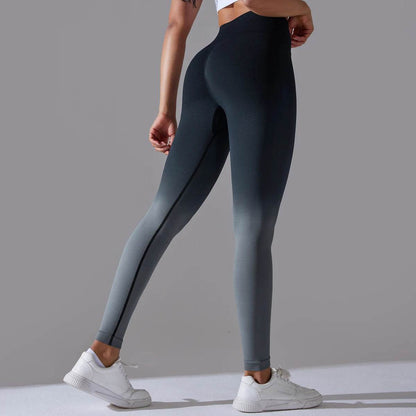 Gradual Change Yoga Pants High Waisted Gym Leggings Sport Women Fitness Seamless Female Legging Tummy Control Running Training - FLORANZANI- Beauté & Santé