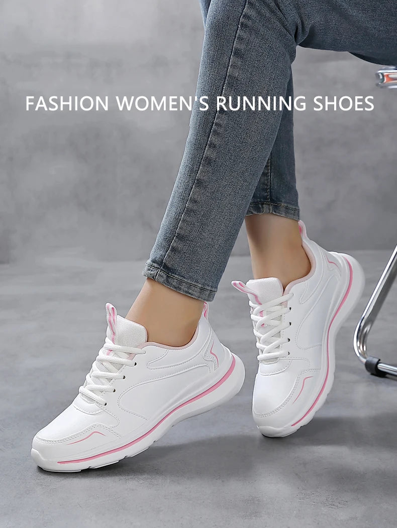 Women Casual Sneakers Running Sport Shoes Mesh Breathable Female Walking Jogging Shoes Comfortable Black White Tennis Sneakers