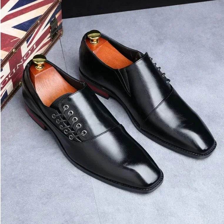 Business Dress Men Shoes Square Toe Leather Party Wedding Shoes Men Quality Gentleman Shoess 48 Casual Man Office Shoes 2024 - FLORANZANI- Beauté & Santé