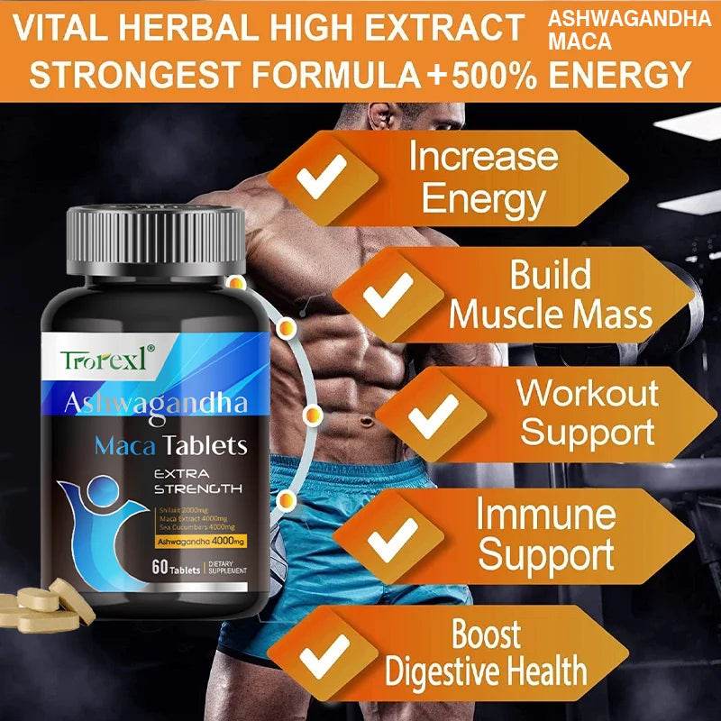 Male Enhancing Supplement, Supports Reproductive Health Energizer, Men Muscle Builder Enlargement Pills, Endurance tablets - FLORANZANI- Beauté & Santé