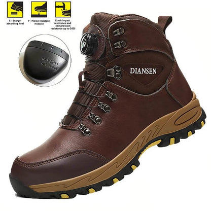 Breathable Sport Work Shoes Men Shoes Steel Toe Safety Boots Men's Work Sneaker Rotated Button Easy Wear Work Safety Boots - FLORANZANI- Beauté & Santé