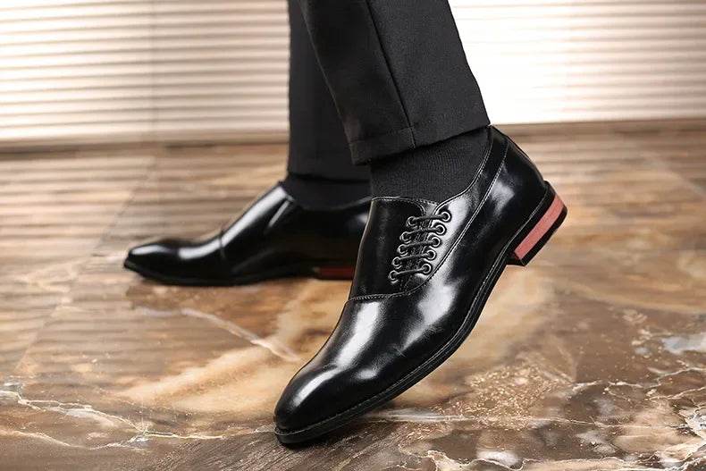 Business Dress Men Shoes Square Toe Leather Party Wedding Shoes Men Quality Gentleman Shoess 48 Casual Man Office Shoes 2024 - FLORANZANI- Beauté & Santé