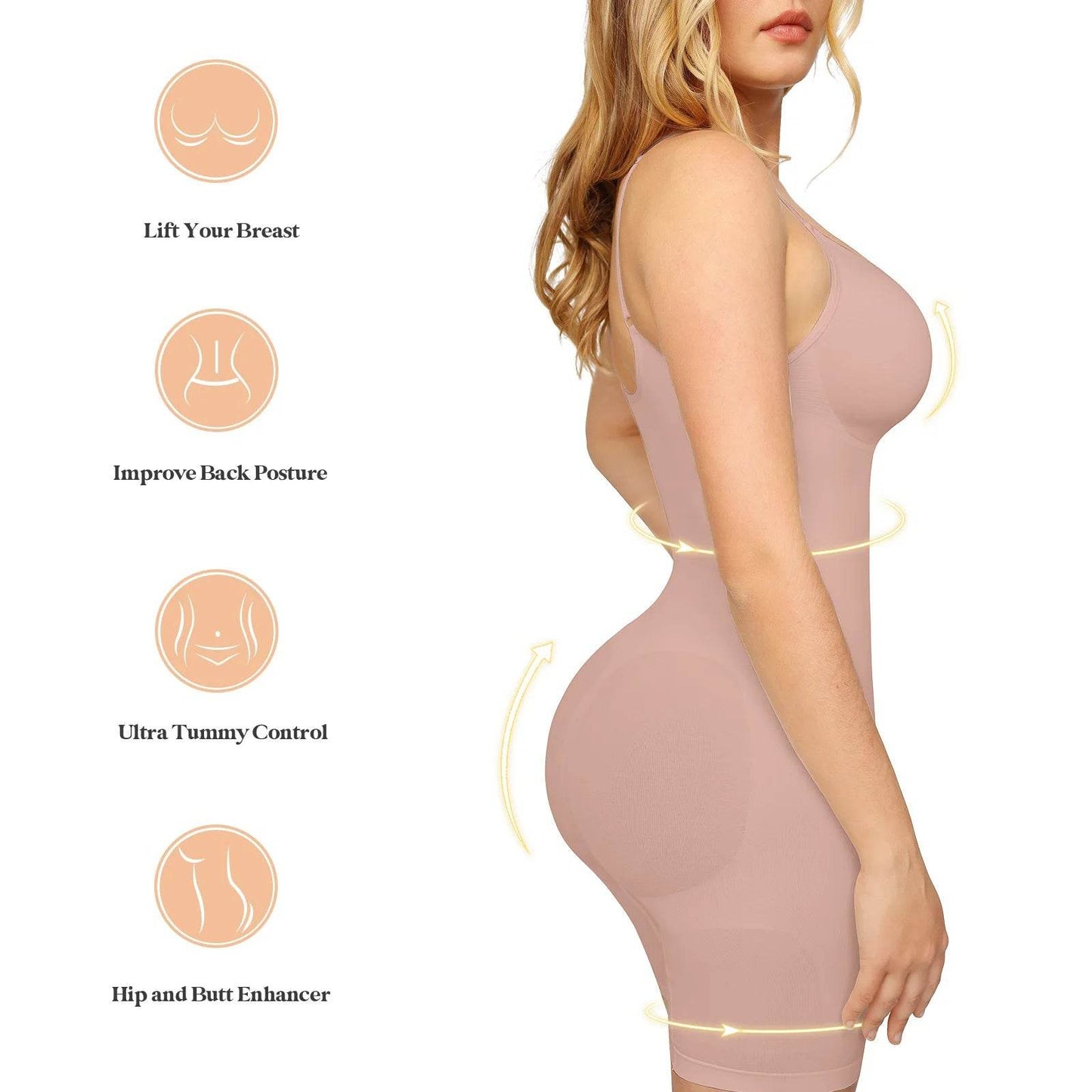 Colombianas Seamless Women Sculpting Bodysuit Push Up Butt Lifter Thigh Slimmer Slimming Underwear Body Shaper Shapewear - FLORANZANI- Beauté & Santé