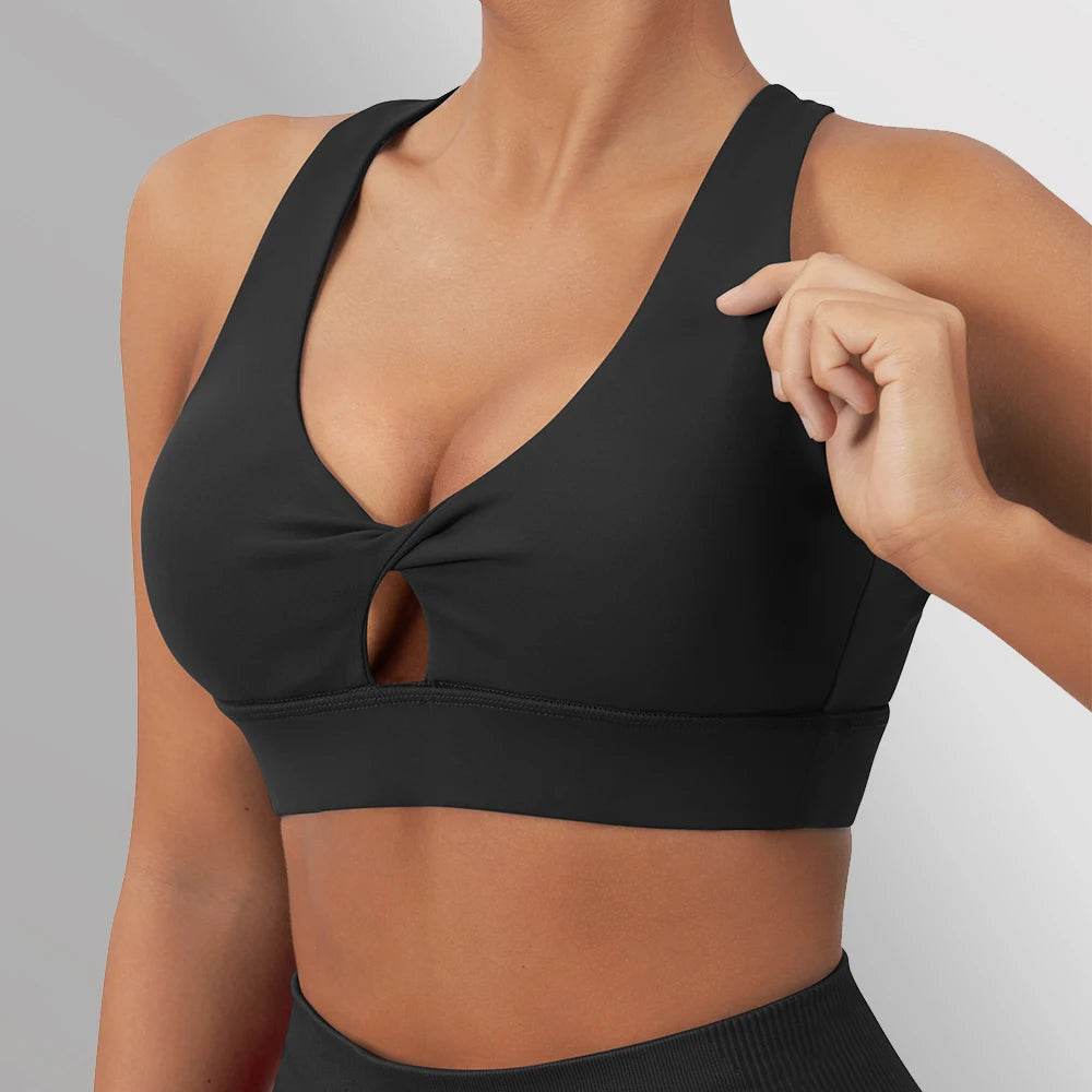 Sports Yoga Bras Women Crop Top Breathable Yoga Bra Push up Shockproof Workout Top Women's underwear Sports Top For Fitness - FLORANZANI- Beauté & Santé