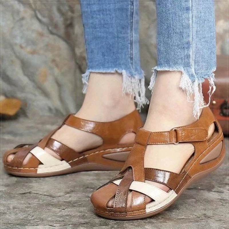 Women's Sandals Soft Wedge Heels Sandals 2025 Summer Shoes Woman Low Platform Sandalias De Mujer Mix Color Summer Sandals Female - FLORANZANI- Beauté & Santé