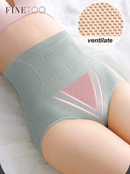 FINETOO Women High Waist Shaping Panties Breathable Body Shaper Slimming Tummy Underwear Butt Lifter Control Panties Shaperwear - FLORANZANI- Beauté & Santé