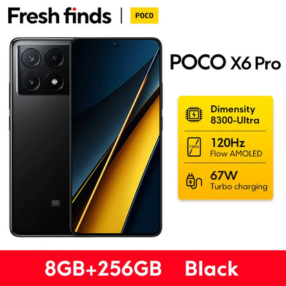 【Estreno mundial】POCO X6 Pro 5G Versión global Smartphone Dimensity 8300-Ultra 6.67" 1.5K Flow AMOLED DotDisplay 64MP 67W NFC