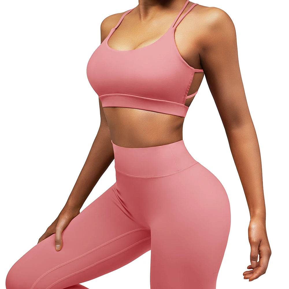 Sports Yoga Bras Women Crop Top Breathable Yoga Bra Push up Shockproof Workout Top Women's underwear Sports Top For Fitness - FLORANZANI- Beauté & Santé