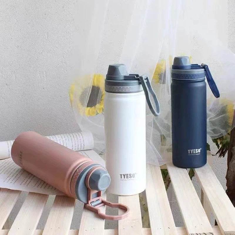 Tyeso 530/750ML Stainless Steel Thermos Bottle Portable Outdoor Sport Water Cup Keeps Cold and Heat High Capacity Thermos Bottle - FLORANZANI- Beauté & Santé