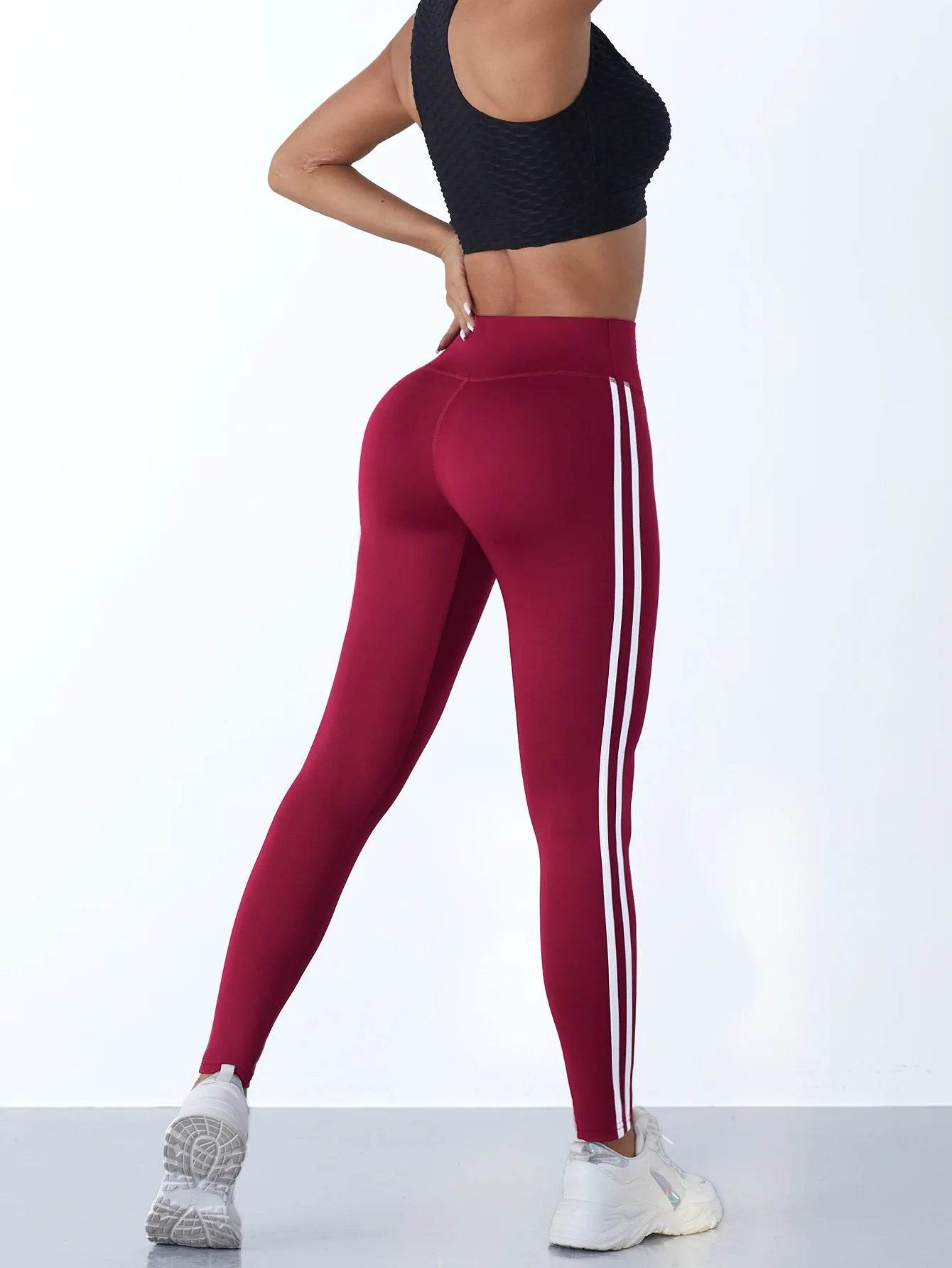 Yoga Pants Women Seamless Compression Work Out Leggings Tummy Control High Waisted Women's Running Athletic Gym Workout Clothes - FLORANZANI- Beauté & Santé