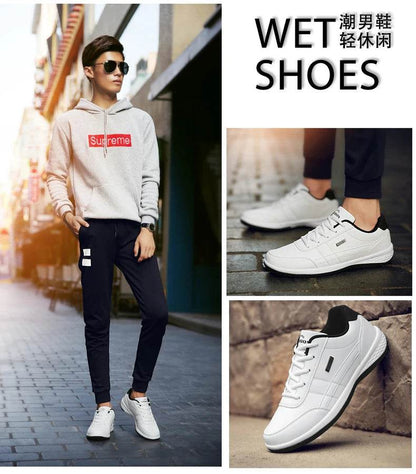 New Men Shoes Casual Shoes Leather Lace-Up Casual Sports Shoes Outdoor Wear-Resistant Vulcanized Shoes High-Quality Men Shoes - FLORANZANI- Beauté & Santé