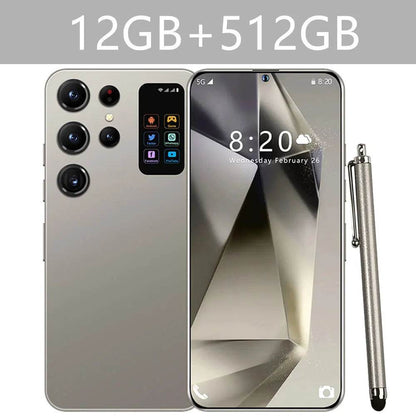 2025 S24 Ultra Original 5G Smartphone 7.3HD Cellphones Dual SIM Card Cell Phone 7800mAh Android 14 Global Version Mobile Phones - FLORANZANI- Beauté & Santé