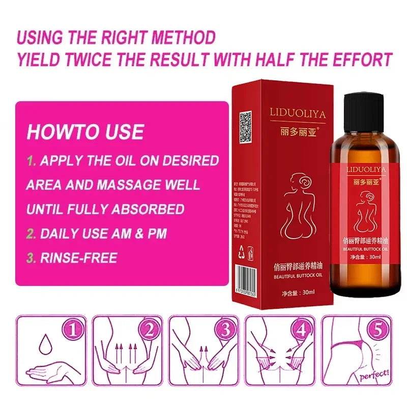 Buttock Enlargement Oil Butt Lift Up Firming Big Hip Enhance Cream Increase Butt Breast Plump Growth Tighten Shape Sexy BodyCare - FLORANZANI- Beauté & Santé