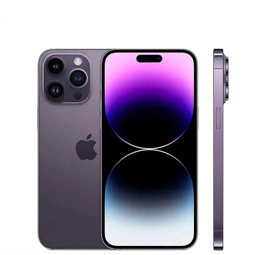 Original Apple iPhone 14 Pro Max Dual eSIM  6GB+128/256/512GB/1TB ROM 6.7" Genuine OLED Face ID NFC A16 98% New Unlocked Phone - FLORANZANI- Beauté & Santé