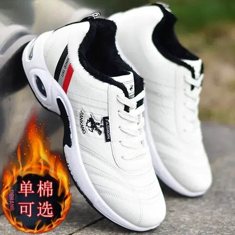 PU Leather Men Sneakers Breathable Men Casual Shoes Arrival Wedges Men Vulcanized Shoes Non-Slip Male Board Shoes Кроссовки - FLORANZANI- Beauté & Santé