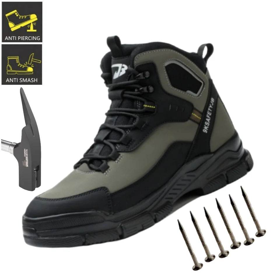 Indestructible Safety Shoes Anti-puncture Work Hiker Boots Anti Shock High Top Sneakers Security Protective Shoes for Men - FLORANZANI- Beauté & Santé