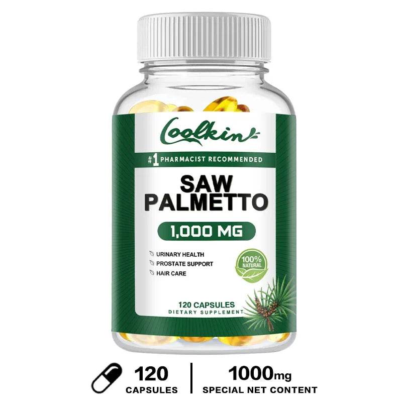 Saw Palmetto Capsules, Fatty Acids and Essential Nutrients From Saw Palmetto Berries Men's Health Support Non-GMO - FLORANZANI- Beauté & Santé