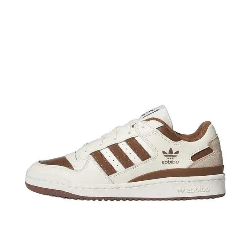 Adidas Forum Men's and Women's Casual Retro Low Cut Wear-resistant Versatile Sports Skateboarding Shoes