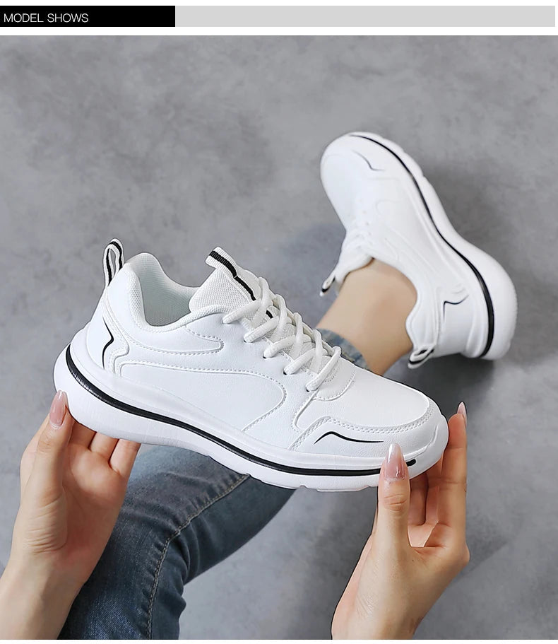 Women Casual Sneakers Running Sport Shoes Mesh Breathable Female Walking Jogging Shoes Comfortable Black White Tennis Sneakers