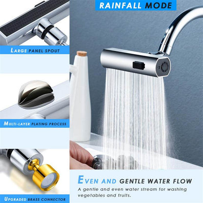 Kitchen Faucet Waterfall Outlet Splash Proof Universal Rotating Bubbler Multifunctional Water Nozzle Extension Kitchen Gadgets - FLORANZANI- Beauté & Santé