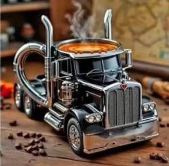 Durable Truck Coffee Mug Semi Truck Handcrafted Coffee Cup Semi-trailer Shaped Semi-Truck Coffee Mugs For Family - FLORANZANI- Beauté & Santé